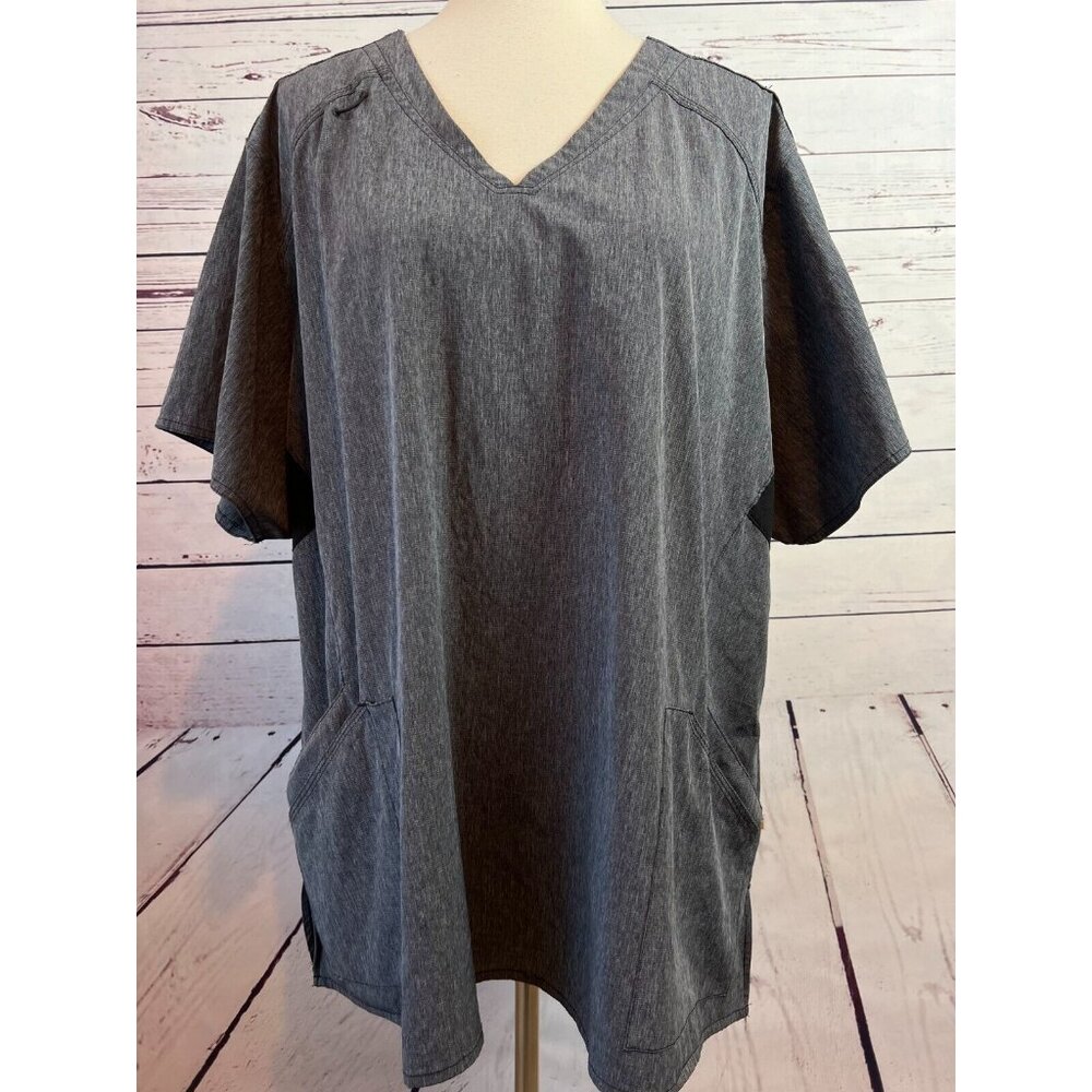 Carhartt Force Scrub Top Plus Size 3X Womens Nursing Shirt‎ C12106 Gray 3XL